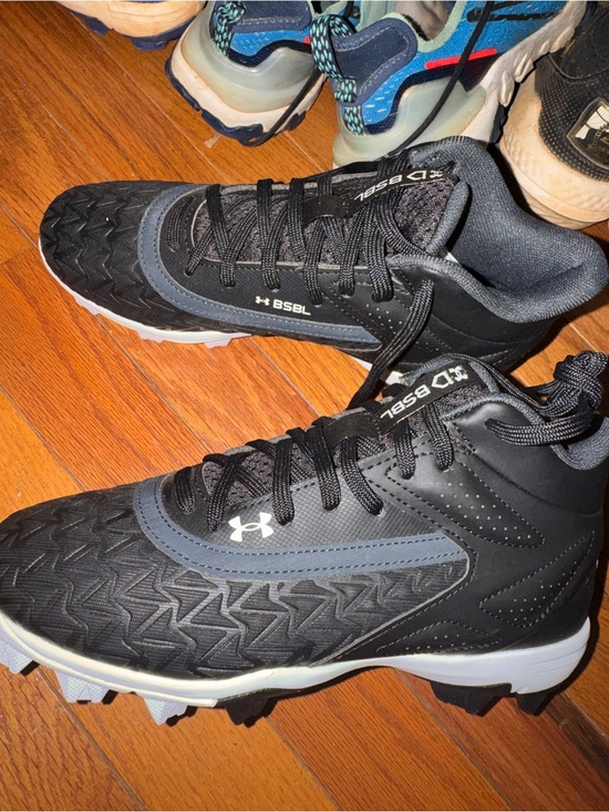 Under Armour Other - Under Armour Black and Gray High-Top Turf Cleats